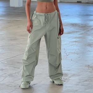 Local European Parachute Pants — Sage Green L/XL